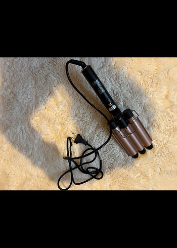 Bej Renk Üçlü Saç Maşası - Görsel 2