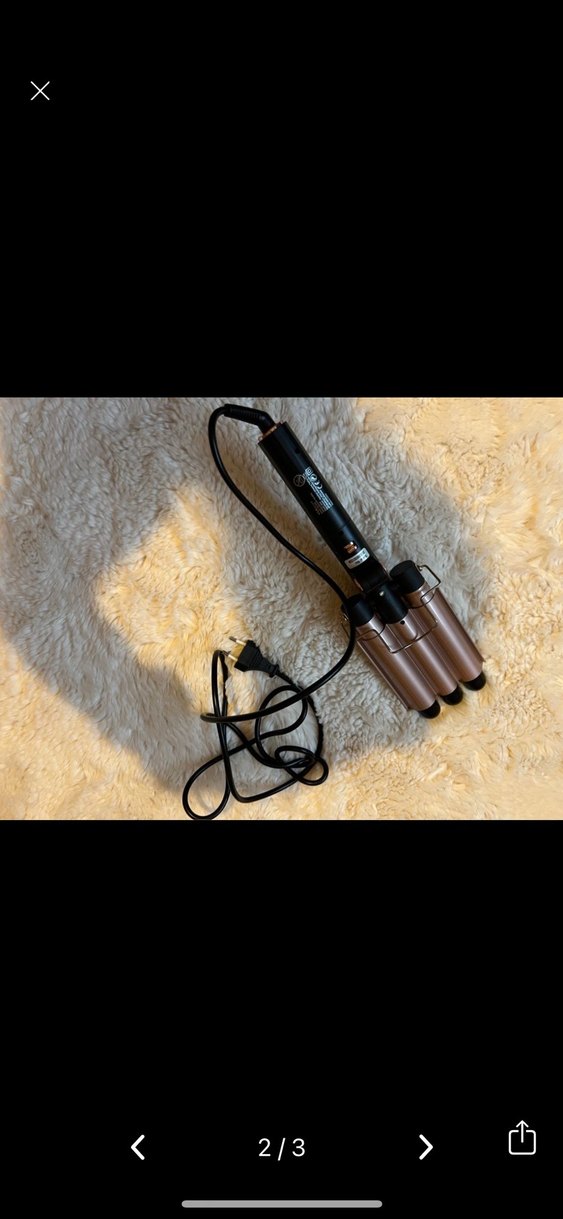 Bej Renk Üçlü Saç Maşası - Görsel 2