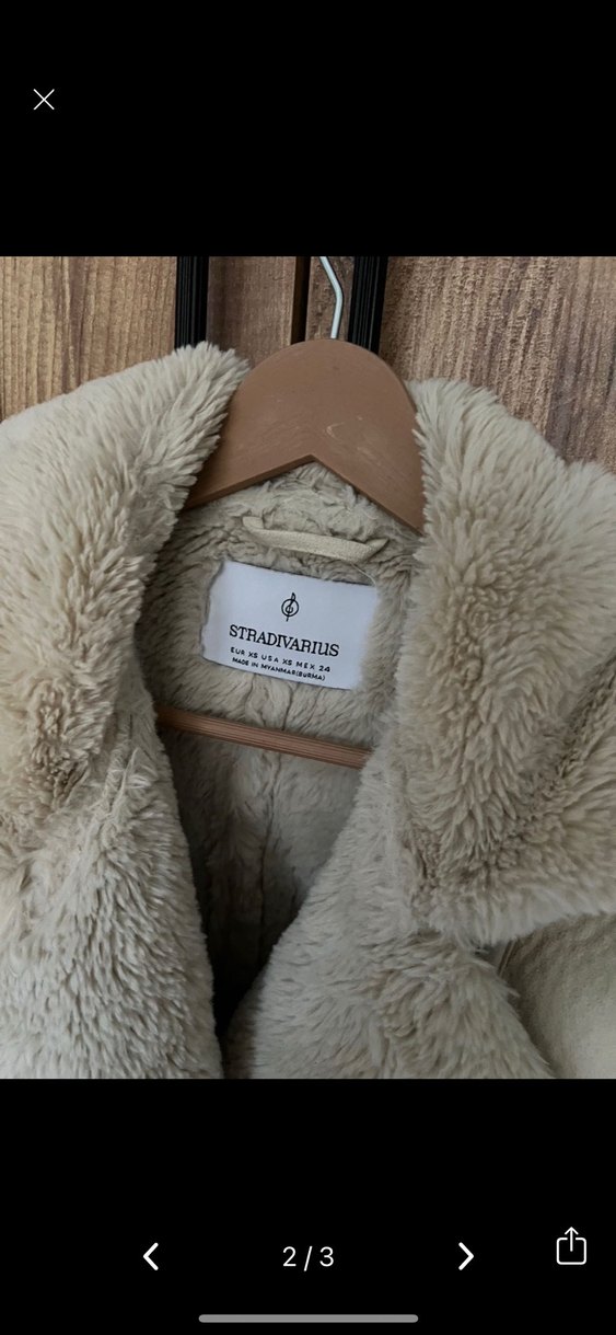 Kürklü Süet Bej Kadın Ceket - Görsel 2