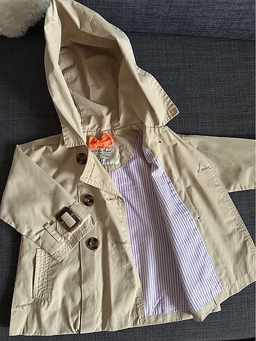 12-18 Ay Beden camel Renk Zara baby trenç kot