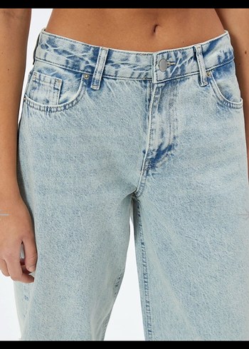 Pastel Mavi Bol Kesim Kadın Jean - Görsel 2