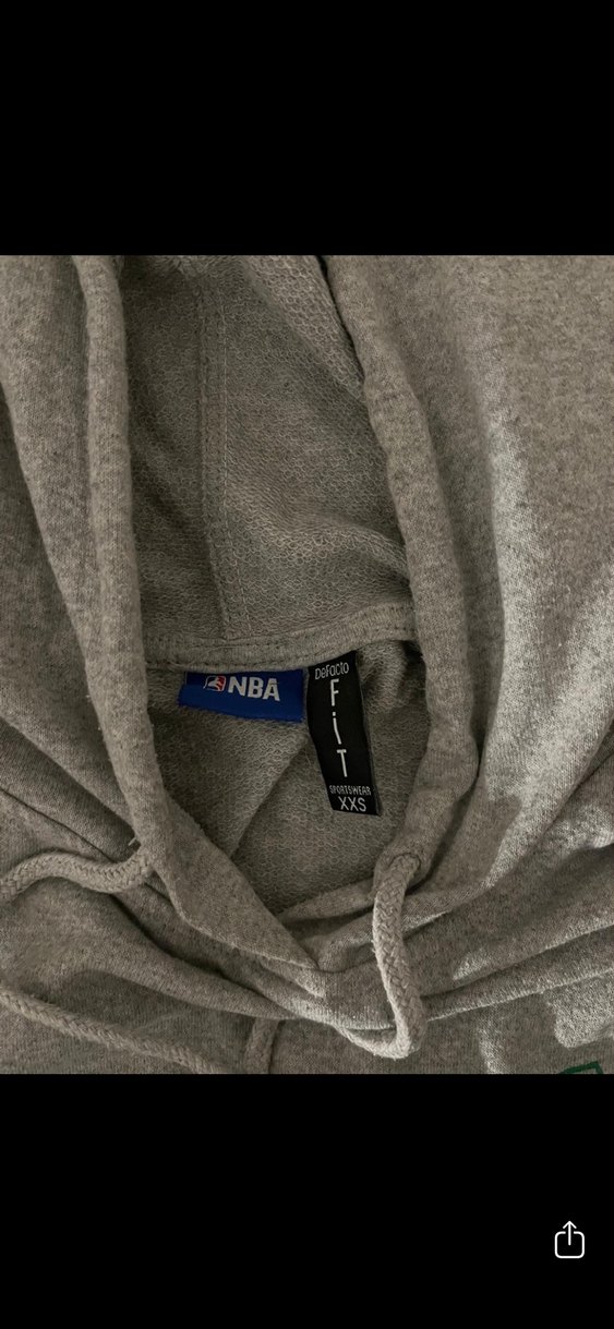 Gri Kapüşonlu  Kolsuz Sweatshirt - Görsel 2