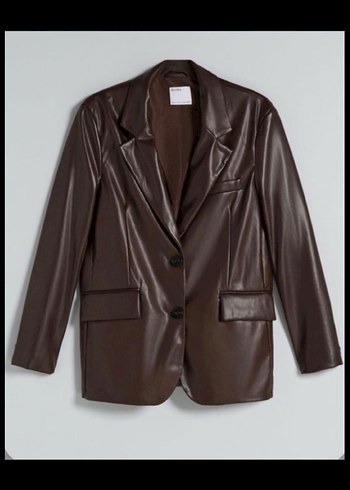 Kadın Kahverengi Deri Ceket - Görsel 2