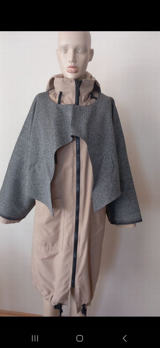 Gri Uzun Kollu Kadın Dış giyim - Görsel 3