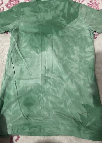 Suwen Yeşil Tie-Dye Kız Tişörtü, Kısa Kollu, Parlak