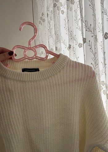 Beyaz Triko Kadın Kazak - Görsel 2