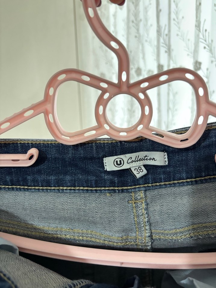 Zincir Detaylı Mavi Denim Mini Etek - Görsel 3