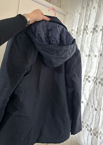 Lacivert Fermuarlı Kaban - Görsel 2