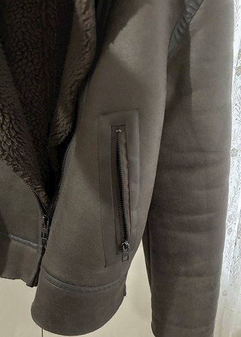 Kürklü Süet Kadın Kışlık Mont - Görsel 4