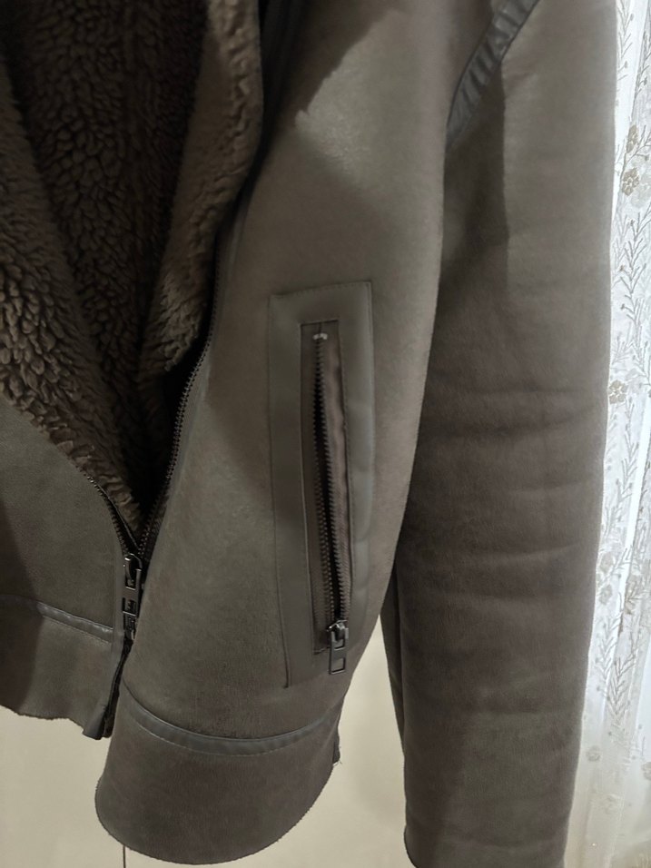 Kürklü Süet Kadın Kışlık Mont - Görsel 4