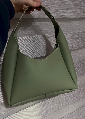 Minimalist Yeşil Deri Kadın Çanta - Görsel 2