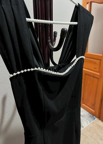 Siyah Pilili Uzun Abiye Elbise - Görsel 2