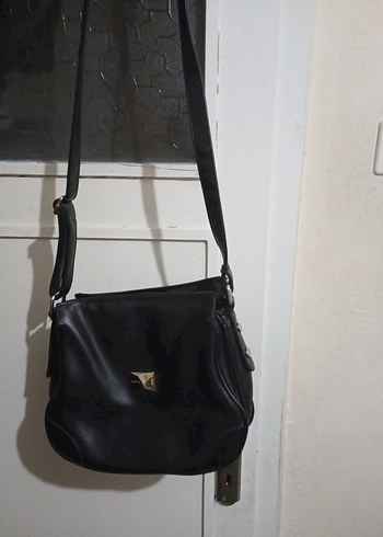 Klasik Siyah Deri Kadın Çanta - Görsel 3