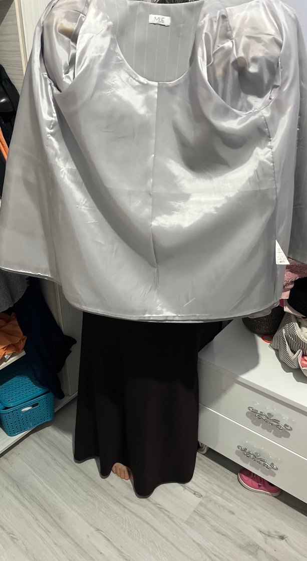 Kadın Gri Midi Ceket Kemerli Sokağa Uygun - Görsel 5