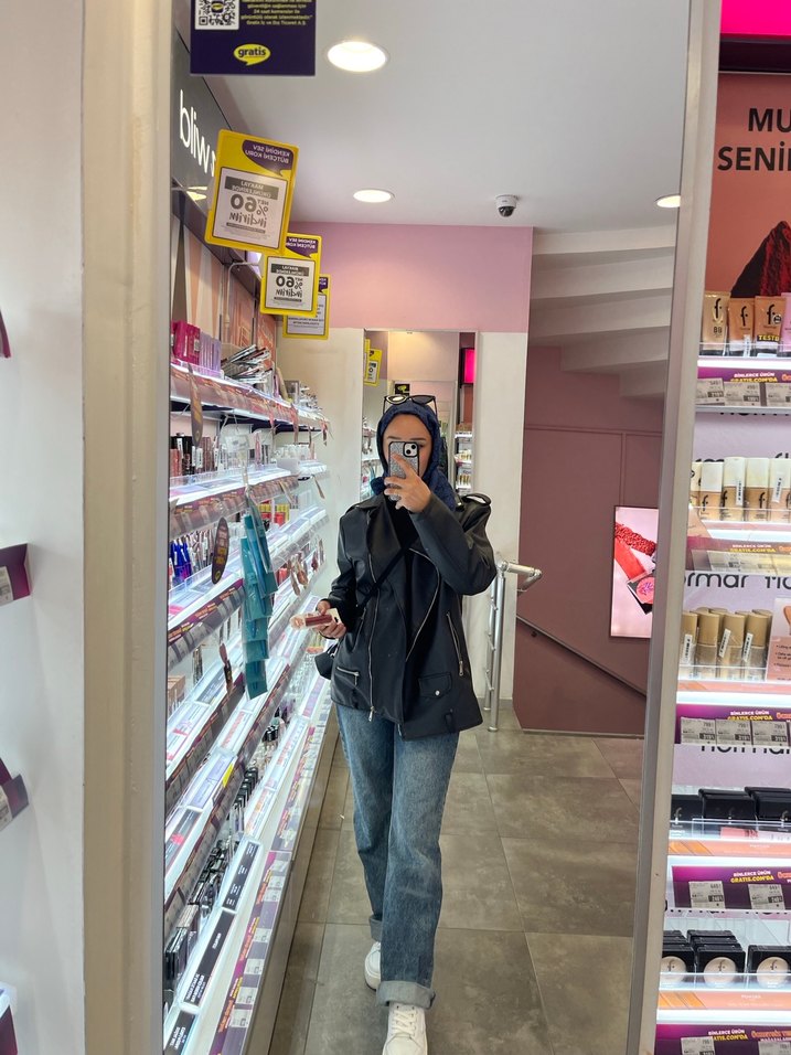 Siyah Biker Deri Kadın Ceket - Görsel 4