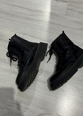 Siyah Deri Kadın Bot Stiletto Topuklu - Görsel 5