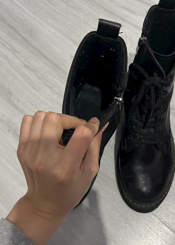 Siyah Deri Kadın Bot Stiletto Topuklu - Görsel 3