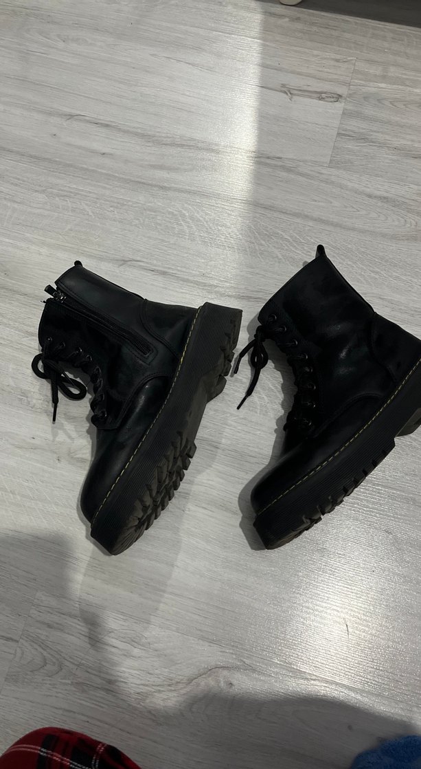 Siyah Deri Kadın Bot Stiletto Topuklu - Görsel 5