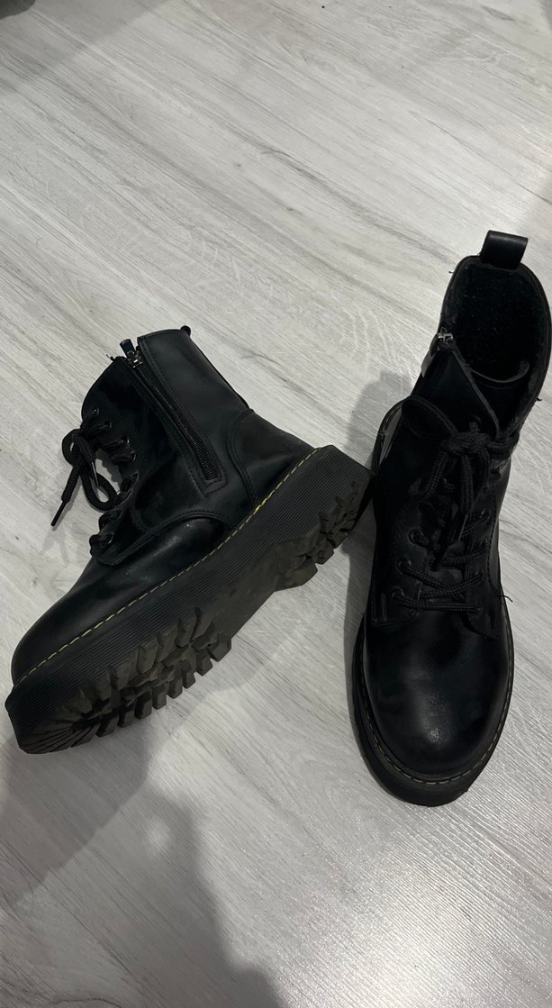 Siyah Deri Kadın Bot Stiletto Topuklu - Görsel 4