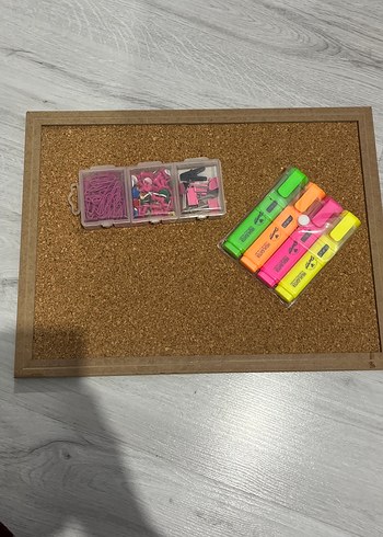 Renkli Fosforlu Kalem ve Ofis Malzemeleri Seti - Görsel 5