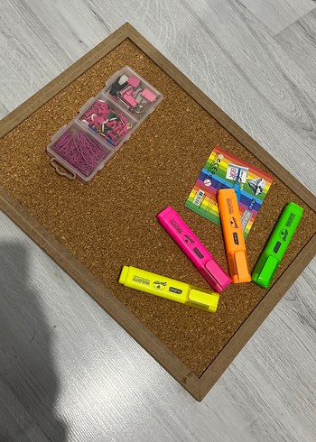 Renkli Fosforlu Kalem ve Ofis Malzemeleri Seti - Görsel 7