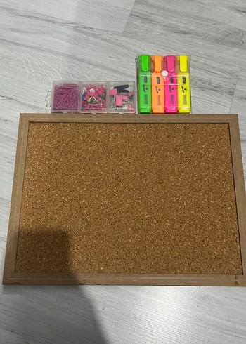 Renkli Fosforlu Kalem ve Ofis Malzemeleri Seti - Görsel 3