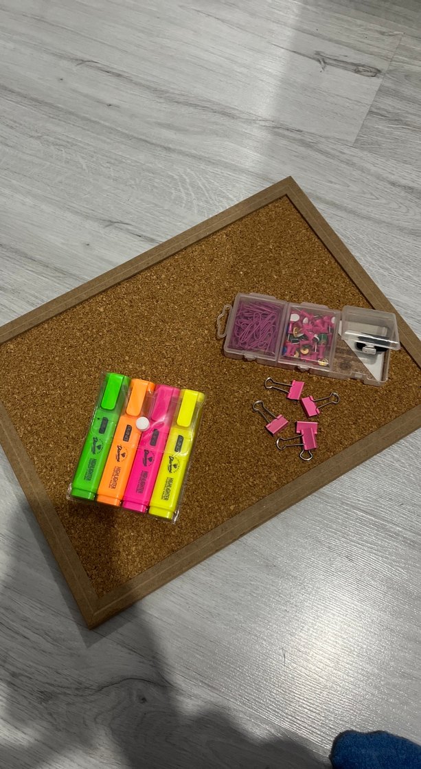 Renkli Fosforlu Kalem ve Ofis Malzemeleri Seti - Görsel 2