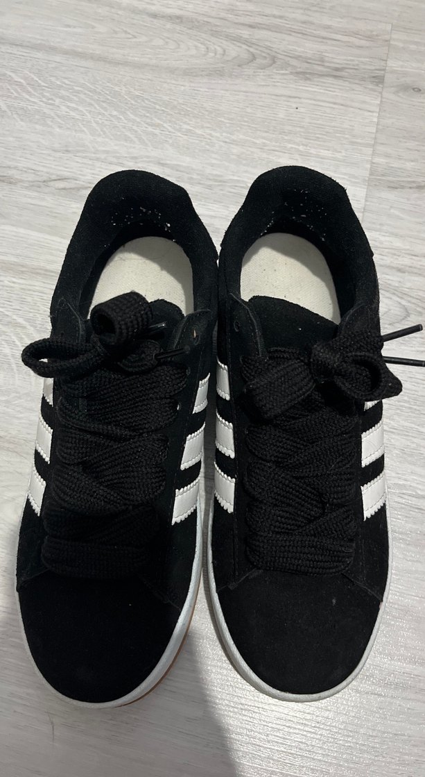 Siyah Beyaz Çizgili Kadın Spor Ayakkabı - Görsel 4