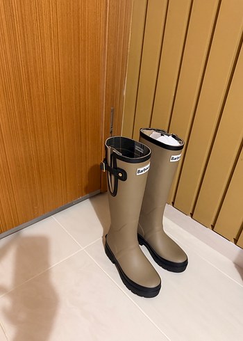 Barbour military brown Kadın Diz Boyu Çizme - Görsel 5