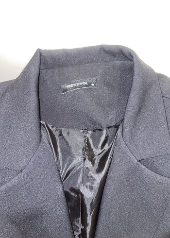 Düğmeli Siyah Kadın Blazer Ceket - Görsel 2