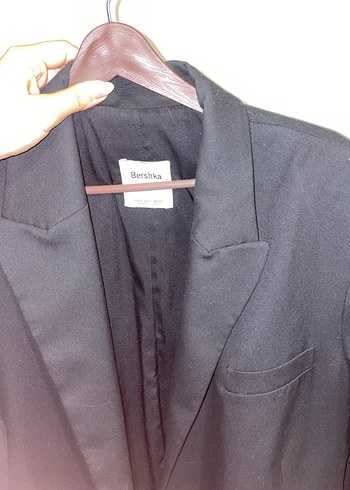 Siyah Düğmeli Kadın Blazer Ceket - Görsel 2