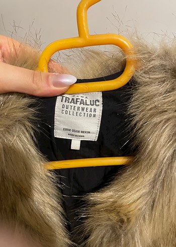 Bej Suni Kürk Midi Ceket Zara - Görsel 5