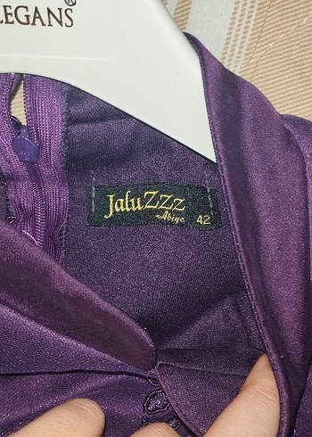 Mor Dantel Detaylı Kadın Abiye Elbise - Görsel 5