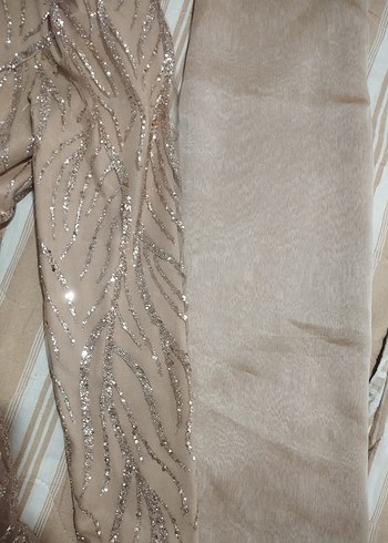 gold prenses kol Abiye Elbise - Görsel 6