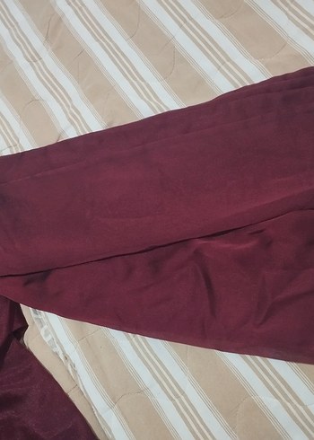 bordo karolin kumaş tesettür abiye - Görsel 6