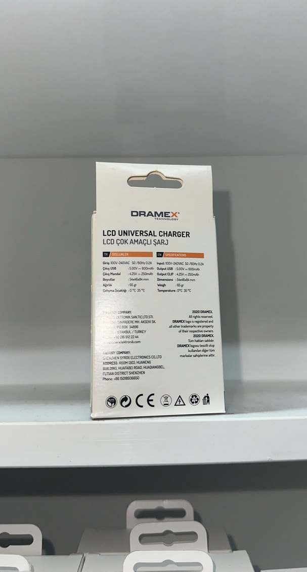 DRAMEX LCD Çok Amaçlı Şarj Cihazı 0.6A Beyaz - Görsel 2