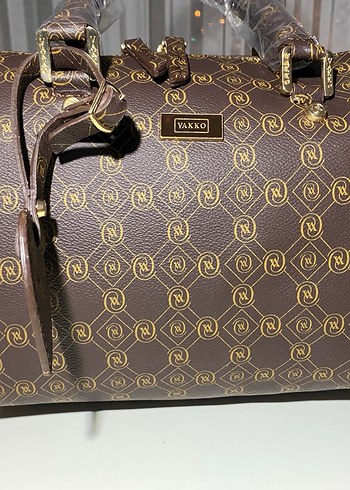 Kahverengi Baskılı Deri Kadın Çanta - Görsel 2