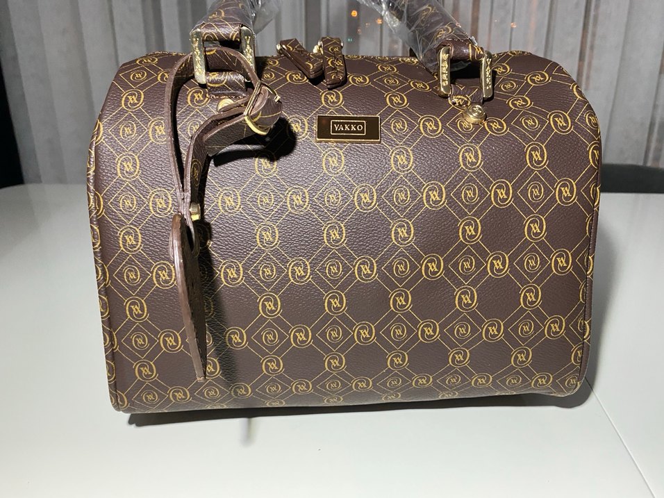 Kahverengi Baskılı Deri Kadın Çanta - Görsel 2