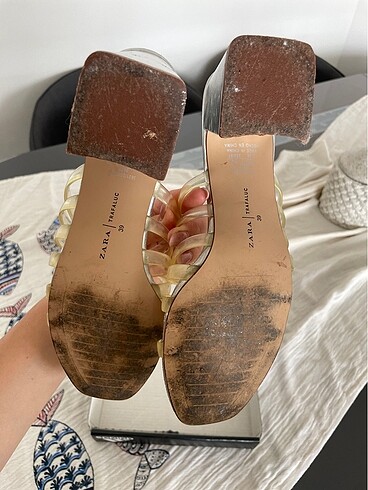 39 Beden gri Renk Zara topuklu sandalet