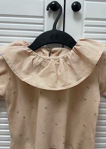 Kız Çocuk Bej Keten Fırfırlı Bluz - Görsel 2