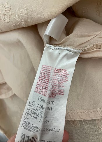 Kız Çocuk Keten Nakışlı Fırfırlı Elbise - Görsel 3