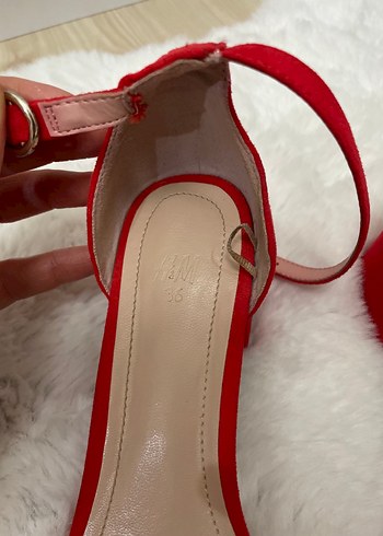 Klasik Kırmızı Süet Kadın Ayakkabı - Görsel 2