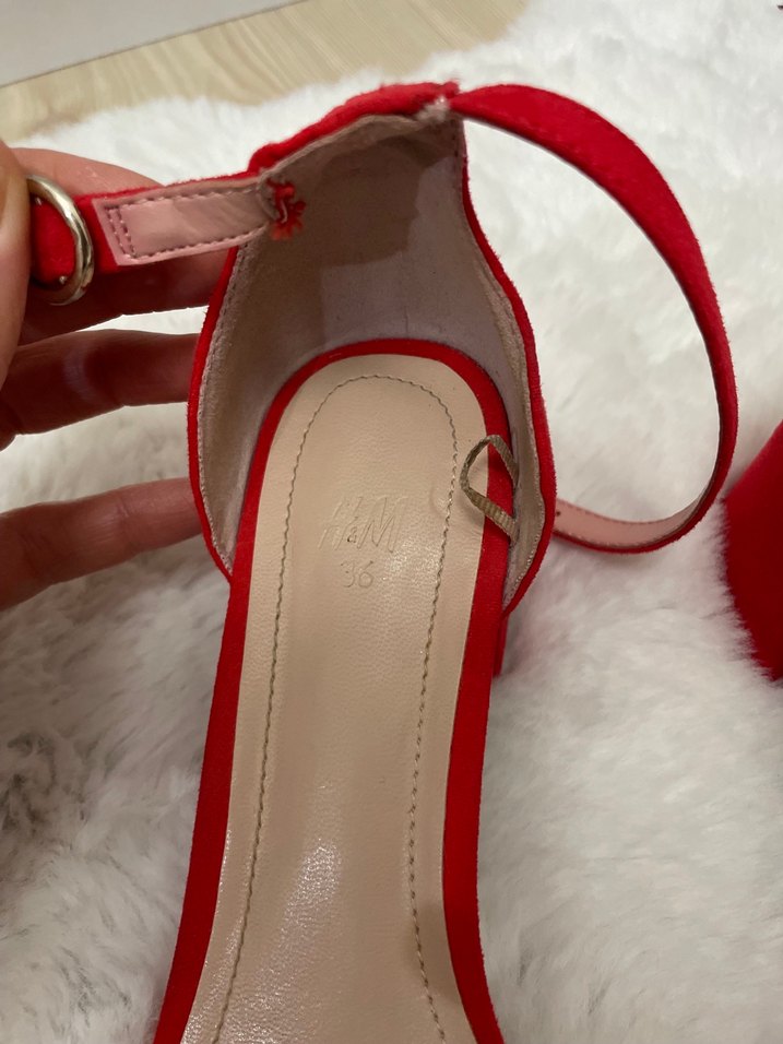 Klasik Kırmızı Süet Kadın Ayakkabı - Görsel 2