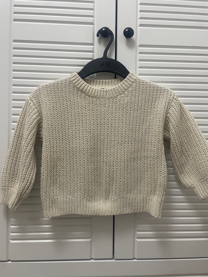 Bej Çocuk Örgü Kazak - Görsel 2