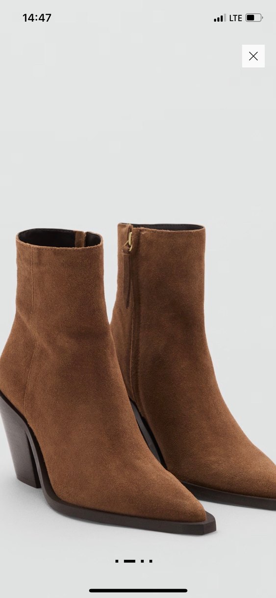 Kahverengi Süet Kadın Topuklu Bot - Görsel 4