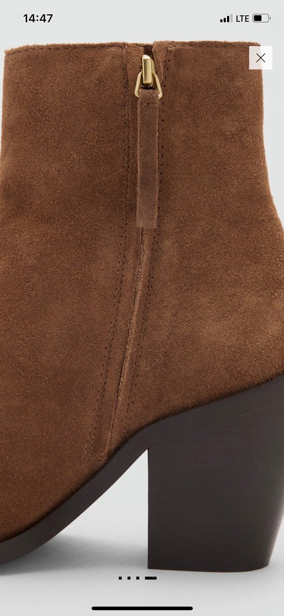 Kahverengi Süet Kadın Topuklu Bot - Görsel 2