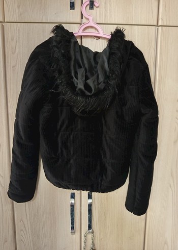 Siyah Fermuarlı Kadın Midi Ceket - Görsel 2