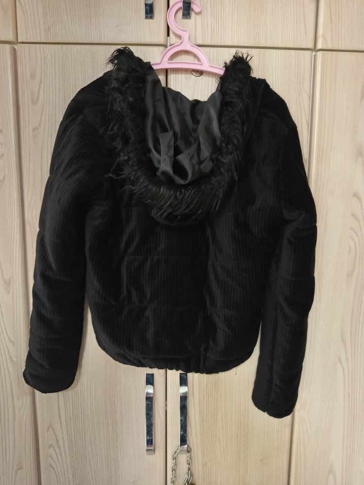 Siyah Fermuarlı Kadın Midi Ceket - Görsel 2