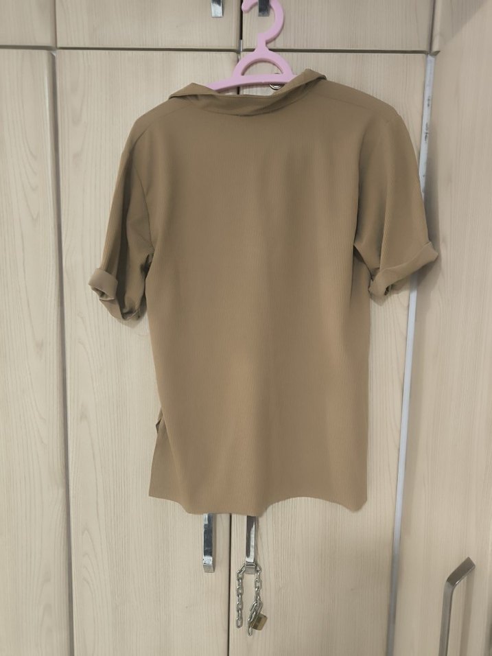 Bej Kısa Kollu Kadın Takımı - Görsel 2