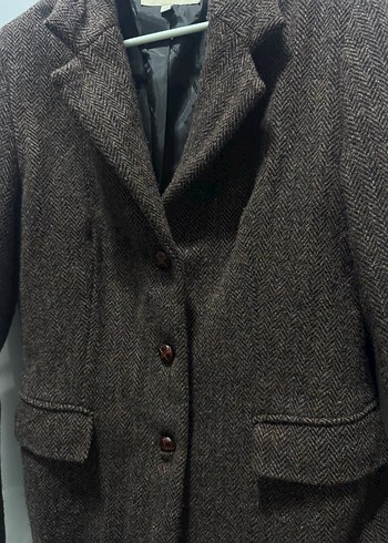 Kahverengi Düğmeli Kadın Blazer Ceket - Görsel 2